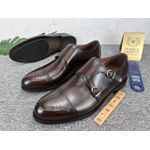 Classic Double Monk Strap Cap-Toe Dress Shoes – Coffee Brown