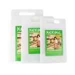 product_image_name-Generic-3 Piece Set Plastic Cutting Chopping Board - White-1
