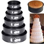 product_image_name-Generic-6 Pieces Of Non-stick Cake Mould Pans - Black.-1