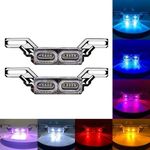 product_image_name-Generic-Universal Motorcycle LED Rear Tail Light Brake Lamp Stop Signals Indicator Light Led Blinking red blue 12 Volt Led Lights Warning flasher Front/Rear Led Interior Light Motorbike, Van, Truck, Car LED (12 V, 12 W) (Universal For Bike, Universal For Car,-1