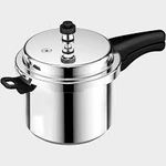 5L Stainless Steel Pressure Cooker - Silver