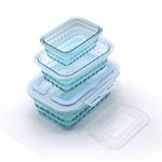 3 Piece Melamine Food Storage Container Box-Blue.