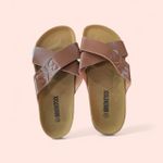Unisex, men and women flat sandles-Brown buckle