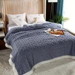 product_image_name-Generic-Soft-Cozy Velvet Blanket/Duvet (5*6) - Blue. -4