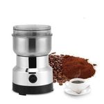 Hoffmans Fast Electric Coffee Spices Grinder With Sharp Blades-Silver