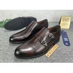 Franco Banetti Premium Double Monk Strap Leather Dress Shoes – Dark Brown