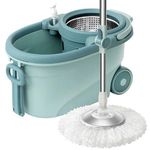 product_image_name-Generic-Share this product    360 Detachable Spin Mop Bucket Set With Wheels Spin Head Noozle Clean Broo-1