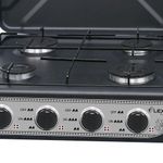 product_image_name-Generic-4 Burner Gas Cooker Stove With Lid -Black. .-2