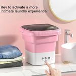product_image_name-Generic-Portable Foldable Washing Machine, High Capacity Mini Washer With Spin Dryer, Camping Travel Mini Washing Machin, Deep Cleaning Half Automatic Wash Lightweight Washer Touch Screen, For Baby Clothes Underwear Socks -8