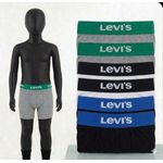 Kids Levi's Premium Cotton Boxer Briefs 3-Pack -Grey , White & Black (Multi-Color)