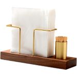 product_image_name-Generic-1pc Solid Wood Creative Vertical Tissue Storage Rack With Toothpick Holder, Cafe Bar Restaurant Desktop Napkin Holder, Simple Table Tissue Displays Storage Holder, Coffee Bar Accessories, Household Storage Organization For Kitchen, Bedroom, Office-1