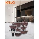 product_image_name-Rockland-22 Pieces Of Granite Aluminium Non Stick Casserole Pot Bowl Deep Fry Pan Cookware Tool Saucepans -3