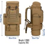 product_image_name-Generic-Tactical Backpack, Camping Hiking Backpack 85L Large Capacity Assault Pack Multi Functional Waterproof Backpack- Multicolor-2