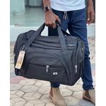 Waterproof Nylon Luggage Gym Bag Outdoor Bag Large Travelling Tas For Men Women Travel Duffle Sac Sports Handbag-Black