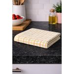 product_image_name-Generic-Cotton Yarn Lint Plaid Non-stick Kitchen Rag for Super Absorbent Cleaning Green Tea Towel Washable Window Glass Cloth for Household Use-4
