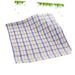 product_image_name-Generic-Cotton Yarn Lint Plaid Non-stick Kitchen Rag for Super Absorbent Cleaning Green Tea Towel Washable Window Glass Cloth for Household Use-6