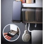 product_image_name-Generic-Automatic Toothpaste Dispenser Squeezer Wall Mount and Anti-dust Toothbrush Holder - Multicolor-3