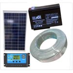 product_image_name-Generic-50W Solar Panel Kit + 24AH Solar Battery + 10AH Controller, 50M Cable Roll -Black-1