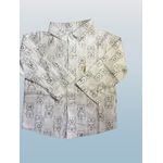 Boys Long Sleeved Shirt - White, Grey