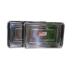 Other Set Of 2 Stainless Steel  Serving Trays - Big, Silver