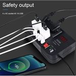 product_image_name-Generic-BYGD 300W Car Inverter: Fast Charge on The go! DC 12V to AC 220V, 4 USB Ports, 2 Sockets, LED Display. Universal Car Laptop Charger. Stay Powered!-3