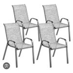 product_image_name-Generic-LivingFusion Marilyn outdoor dining chair made with a high-quality powder-coated steel frame and a durable textilene seat. -2