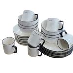 product_image_name-Generic-24-Piece Cream Dinner Set with Black Line Design - Plates, Bowls, & Cups-1
