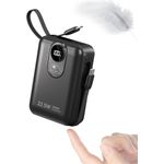 product_image_name-Generic-Built-in Cable 20000mAh Power Bank: 22.5W Fast Charging External Battery for Mobile Phone, USB C (Input & Output) Battery Pack, Portable Charger with 4 Outputs & 2 Inputs-black-1