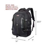 product_image_name-Generic-Trolley Backpack Wheeled Backpacks, Trolley Backpack Nylon Rolling Backpack with Wheels for Travel -Black-2