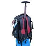 product_image_name-Generic-Trolley Backpack Wheeled Backpacks, Trolley Backpack Nylon Rolling Backpack with Wheels for Travel -Black-5