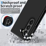 product_image_name-Samsung- Galaxy Z Fold 6 Case - Soft Liquid Silicone Shockproof Back Cover (Black)-5