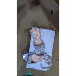 product_image_name-Fashion-Kid's Elegant Black Patent Leather Heeled Sandals with Gold Chain Detail - Silver-4