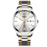 product_image_name-Other-1 Pair Of Couple Wrist Watch Casual Round Dial Watchband - Silver Grey-2