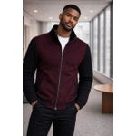 Unisex Maroon Zip-Up Knit Jacket – Smart & Warm