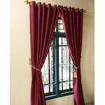 3 Metres (2pcs) A pair maroon for a patio sliding door and window Curtains 