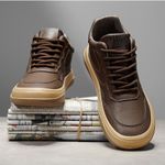 product_image_name-VANHUHU-Men's Footwear Casual Formal Lace up Flat Business Loafers Gentle Shoes Brown-4