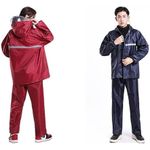 product_image_name-Generic-Rain Poncho Raincoat Suit With Reflective Strip Men Women Rain Cover Hooded Poncho Rainwear Fishing Lightweight Raincoat - Multicolor -6