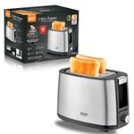 product_image_name-RAF- Automatic Electric Bread Machine Sandwich 2 slice Smart Toaster Breakfast Bread Toaster- Silver-4