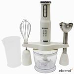 product_image_name-Hoffmans-5 In 1  Stainless Small Immersion Electric Handheld Stick Blender and Mixer set With With Egg Whisk Attachment Mixing Beaker And BPA-FreeFood Chopper Bowl- Multicolor-3