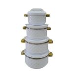 product_image_name-Generic-4 Pieces Insulated Hot Pot Dishes Casseroles Lunch Boxes- Multicolor-2