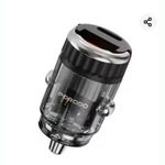 product_image_name-Porodo-Dual Port Car Charger, 36W Output, QC 3.0, USB-A & USB-C Ports, Flush-Fit Design, Easy-Grip Pull Ring, Smart Charging Protocols, Type-C to Type-C Cable Included-1