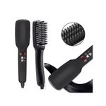 product_image_name-Generic-Heating 2 in 1 Ionic Hair Straightening Brush Comb Irons with LCD Display Electric Dual Volt Hair Straight Brush 300F to 450F-1