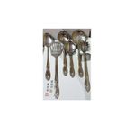 product_image_name-Generic- Set Of 6pc Heavy Metallic Design Spoons - Silver-2