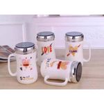 product_image_name-Generic-1 Piece of Unique  Love Mug with Mirror Lid Ceramic Tea Coffee Mug Gift Cup-2
