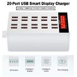 product_image_name-Generic-Microware USB Charging Station Dock, 20 Port USB Charging Station for Multiple Devices, USB Desktop Charger, Power Adapter Fast Charger for Hotel School Shop Mall - Multicolor-5
