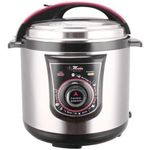 product_image_name-Electro Master- 7.0L Electric Pressure Cooker 1800 watts - Black, Silver-1