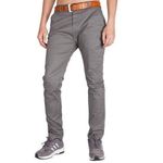 Men's Non-Fade Stretcher Khaki Chinos Casual Trouser - Grey