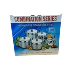 product_image_name-Generic-5pcs Stainless Steel Stockpots Soup Pots Serving Set with covers-2