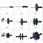 product_image_name-Generic-Ab Wheel Roller, Core Training Roller Abdominal Workout Equipment Exercise and Fitness Wheel at Home with Knee Pad for Man Woman Gymnastics Home-3