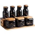 product_image_name-Generic-Elegant Ceramic Oil, Vinegar, and Spice Storage Set with Wooden Tray-3